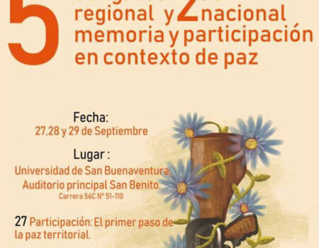 5º Congreso Regional y 2º Nacional de Paz, «Memoria y participación en contextos de Paz» (REDIPAZ)
