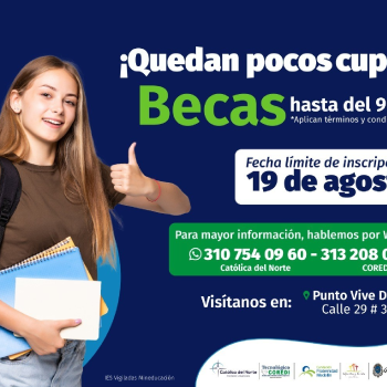 Fondo de Educación Superior Enrútate Marinilla amplía fechas de postulación a becas