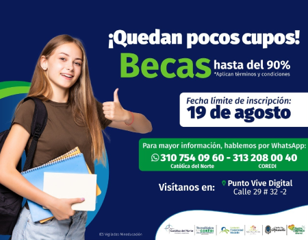 Fondo de Educación Superior Enrútate Marinilla amplía fechas de postulación a becas